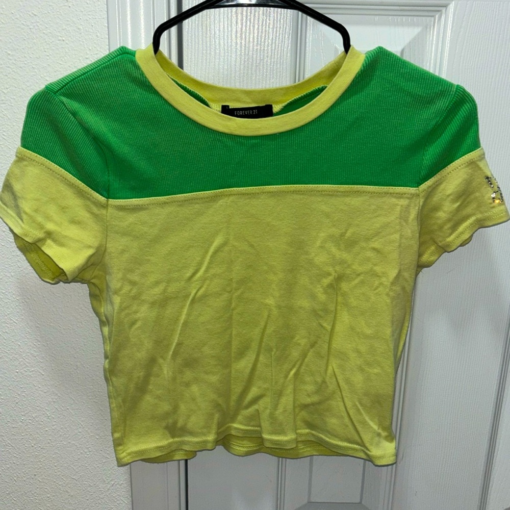 Green Forever 21 Crop Top